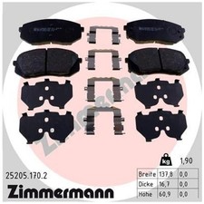 Zimmermann Bremsbelag-Satz Bremsklötze vorne 58101A2A35 581013SA20 | 128667