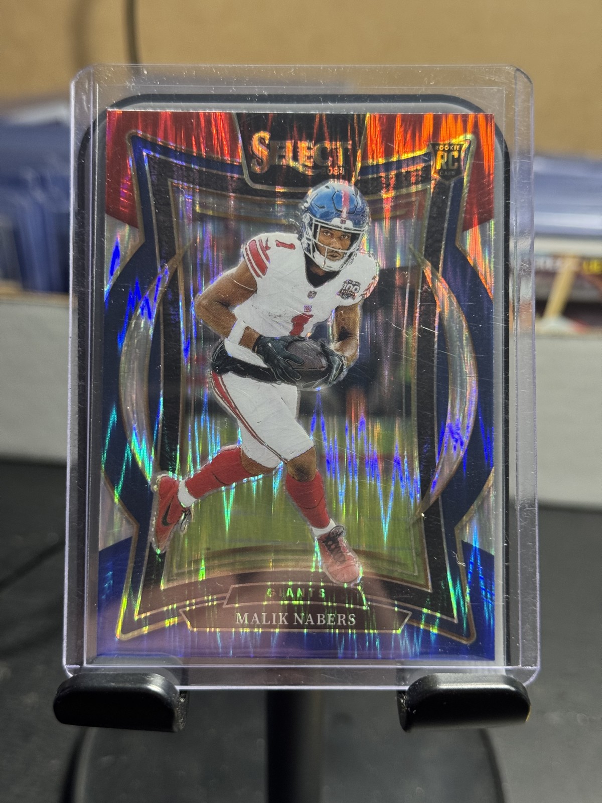 2024 Panini Select - Concourse Malik Nabers #29 Red & Blue Shock Prizm (RC)