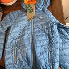 LL Bean Little Kids M 5-6 Marine Blue PrimaLoft Packaway Hooded Jacket NEW 
