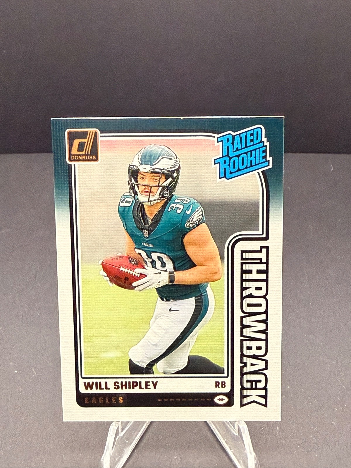 Will Shipley Panini Donruss Rated Rookies Throwback #29 Base