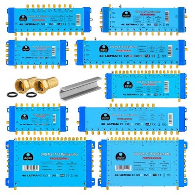 Multiswitch Multischalter SAT Verteiler 8 12 16 Teilnehmer 1 2 4 Satelliten 4K