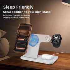 3in1 Fast Magnetic Wireless Charger For Apple Watch Ultra3/2 iPhone Air 17 16 15