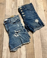 ABERCROMBIE and Fitch KIDS High-Rise Bike Short Pair Girls 15/16 Nice