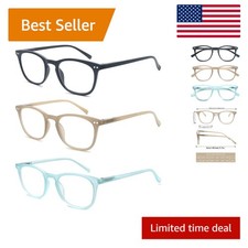 Elegant Full Rim Reading Glasses for Women 2.5X Magnification, Glossy Finish