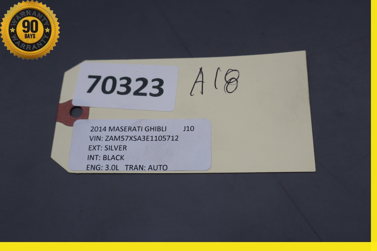 Maserati Ghibli 2014-2017 Rear Right Side door P/N 670002106