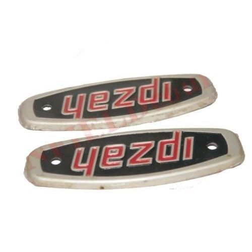 New Aluminium Made Motorcycle Tank Badge Motif Emblem Monogram Jawa Yezdi - Picture 1 of 3