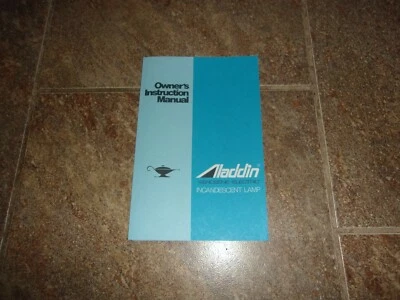 Vintage Aladdin Kerosene-Electric Incandescent Lamp Owners Instruction Manual