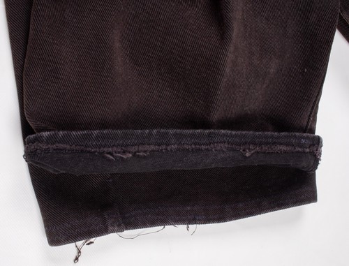 Vintage 1990s Calvin Klein Black Denim Jeans Leather Patch Men's Size 36Wx28L - Picture 8 of 8