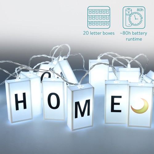 Guirlande Lumineuse LED à Lettres Interchangeables pour Décoration Soirée - Bild 3 von 8