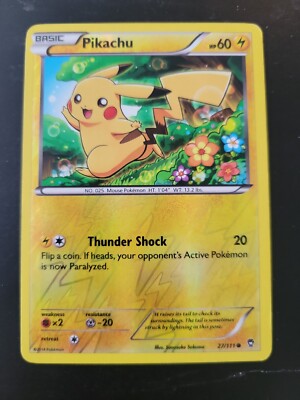 ピカチュウ2014 POKEMON XY FURIOUS FISTS 27 Pokemon TCG Card 2014 XY Furious Fists - Pikachu 27/111 Reverse