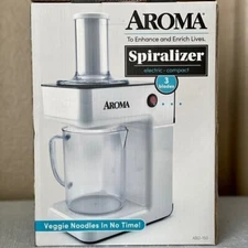 New NIB AROMA Electrical Veggies Spiralizer Machine Vegetables Cutter