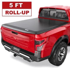 5FT Roll-up Soft Truck Bed Tonneau Cover For 2005-2026 Nissan Frontier Short Bed
