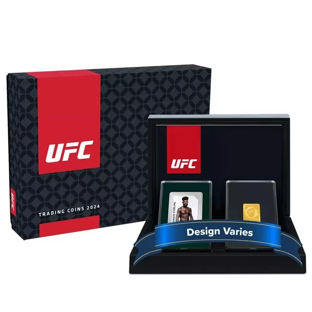 RIP & SHIP - 2024 UFC Silver Trading Coins 2pc Set in Sealed Box By Agoro
