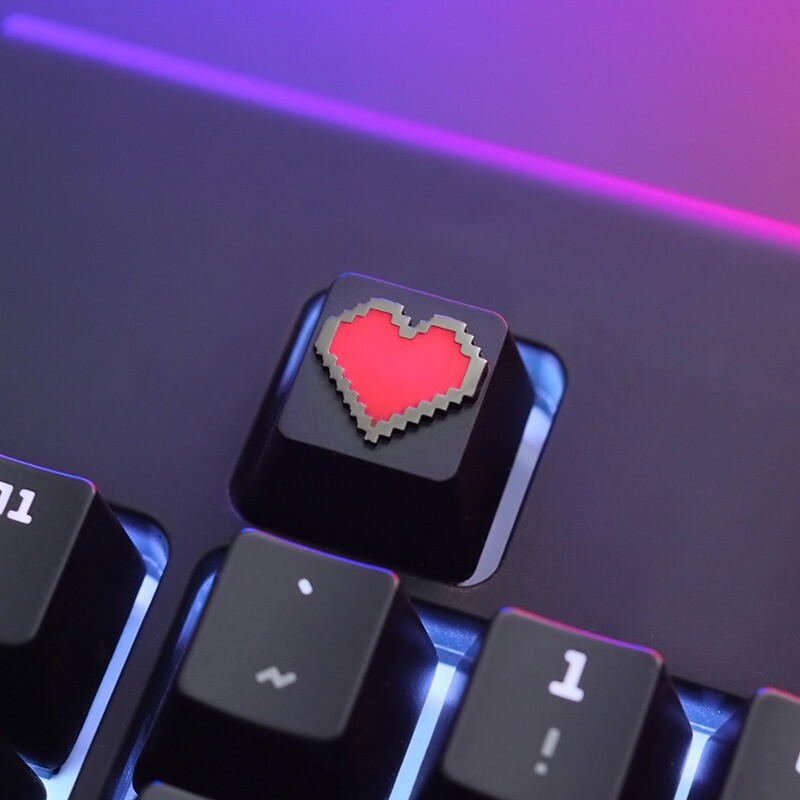 Zelda Pixel hearts Keycap Zinc Alloy Keycap For Cherry MX Mechanical Keyboard