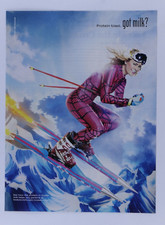 Lindsey Vonn Milk Mustache 2010 Original Print Ad-8.5 x 11"