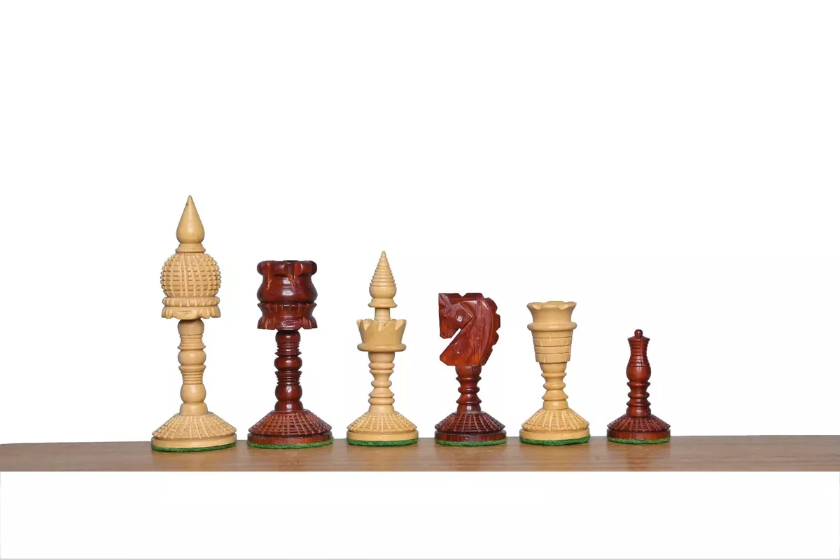 Buy Old Vintage English Staunton Series Chess Pieces in Sheesham Online