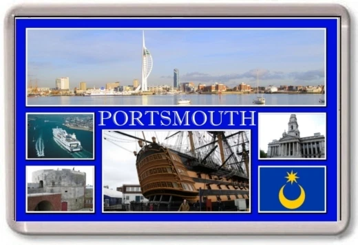 FRIDGE MAGNET - PORTSMOUTH - Large - Hampshire TOURIST