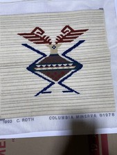 Large Finished Needlepoint Piece Canvas Southwest Style 16  X 16  Deer Head