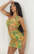 Pretty Little Thing Snakeskin Print Dress XS NWT