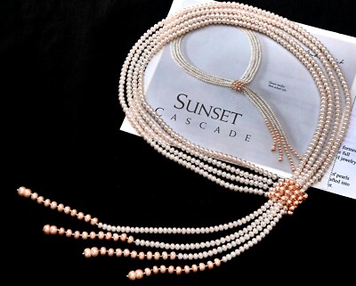 ESTATE DANBURY MINT SUNSET CASCADE LARIAT STRAND