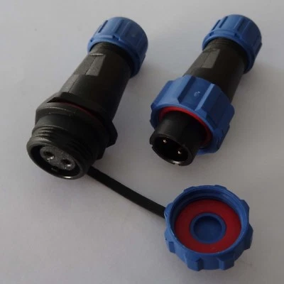 TKSTAR 230V SP16 16mm IP68 Rundstecker Buchse Verbinder Stecker mit Deckel wasserdicht