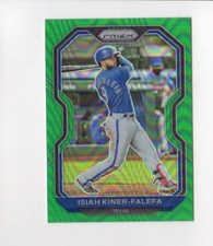 2021 Prizm Baseball Isiah Kiner-Falefa #15 Green Prizm Texas Rangers