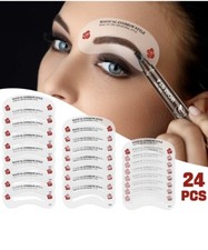 Eyebrow Shaper Shaping Stencil Grooming Charm Template Makeup Tool Kit 24Pcs