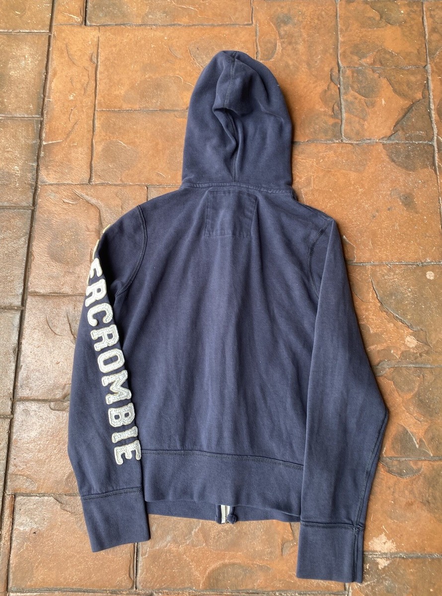 Vintage Y2K Abercrombie & Fitch Muscle Zip Up Hoodie Men's Small