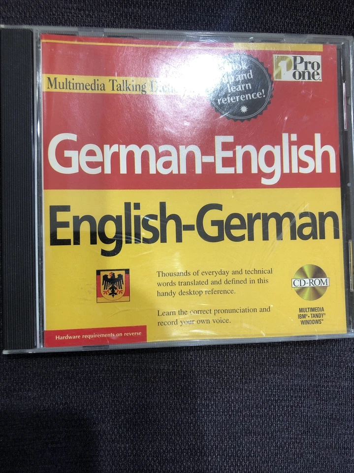 Multimedia Talking Dictionary German English Cd Rom by Pro One - Image 2 of 4