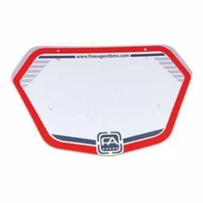 FREE AGENT Platinum Number Red/Gray Plate