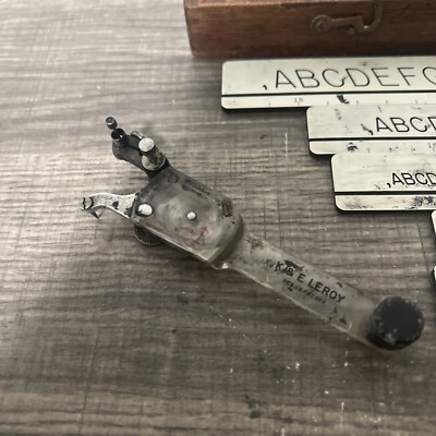 Vintage Keuffel & Esser Leroy Lettering Set with Wood Case | eBay