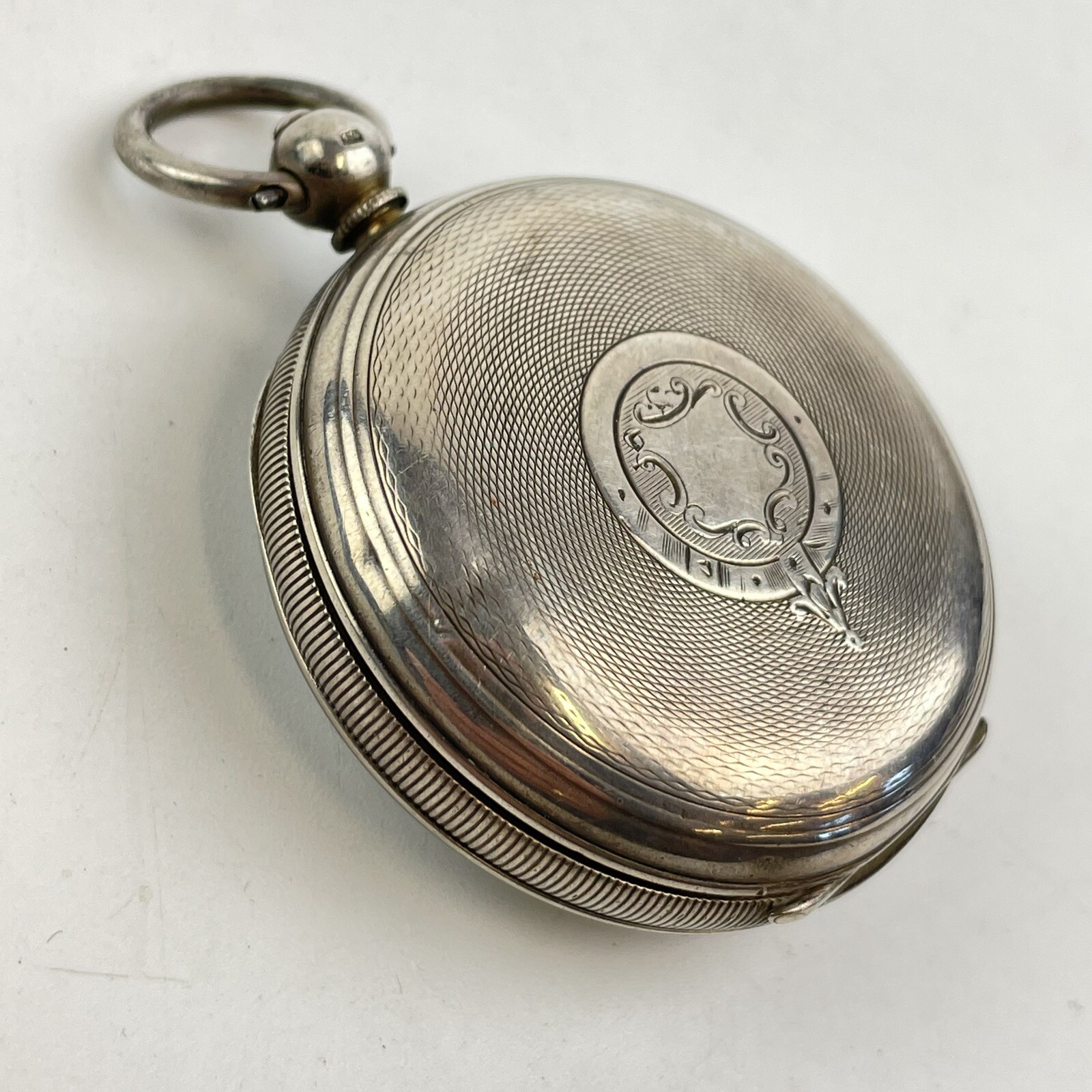 Antique Solid Silver Cased Open Faced Pocket Watc… - image 5