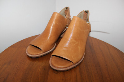 SOFFT CARLEIGH FASHION SANDALS LEATHER PEEP TOE COLOR LUGGAGE (TAN) SIZE 6.5M US