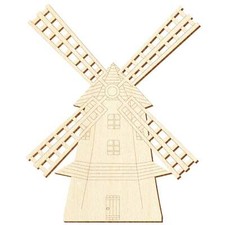 Holz Windmühle - Deko Basteln 5-50 cm