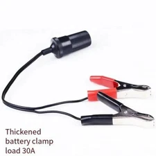 12V Battery Clip To Car Cigarette Lighter Female Socket Access Adapter^*