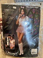 Sexy Vestido Disfraz Dreamgirl Miss Stella Virgen Mujer Extra Pequeño Adulto NUEVO