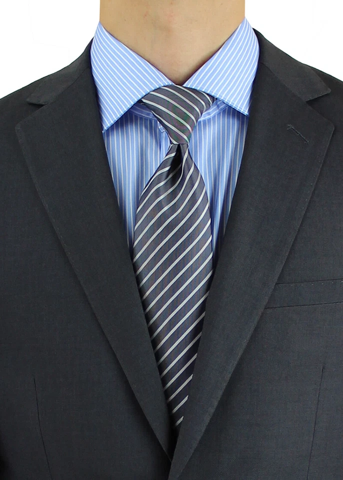 Salvatore Exte Mens 2 Button Two Piece Suit Single Vent Blazer Flat Front Foto 4 de 4