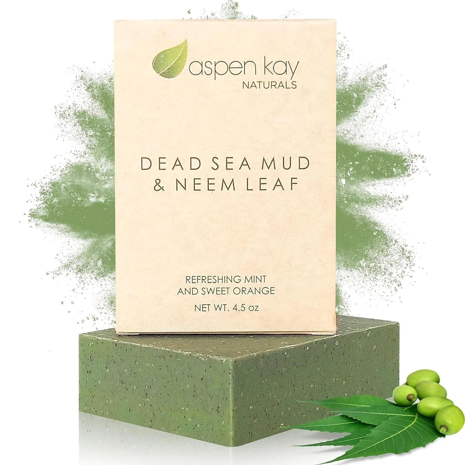 Handcrafted Neem & Dead Sea Mud Soap Bar - Luxurious Bar for All Skin Types - Image 3 of 4
