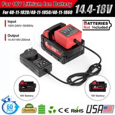 18V Charger for Milwaukee for M18 18 Volt Lithium-Ion Battery 48-11-1860 US Plug