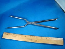 Antique Metal Stovetop Curling Iron, Hair Styling tool 11 1/4 inches C