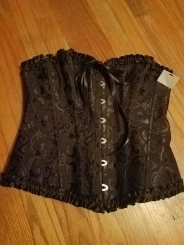 New - Black Corset Size Large  * Sexy * Ties in the back* - Afbeelding 1 van 8