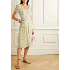LOVESHACKFANCY Women's Floral Regina Cotton-Voile Midi Dress Size 2