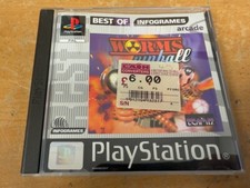 Worms Pinball PlayStation PS1 Video Game Disc Arcade Action Table