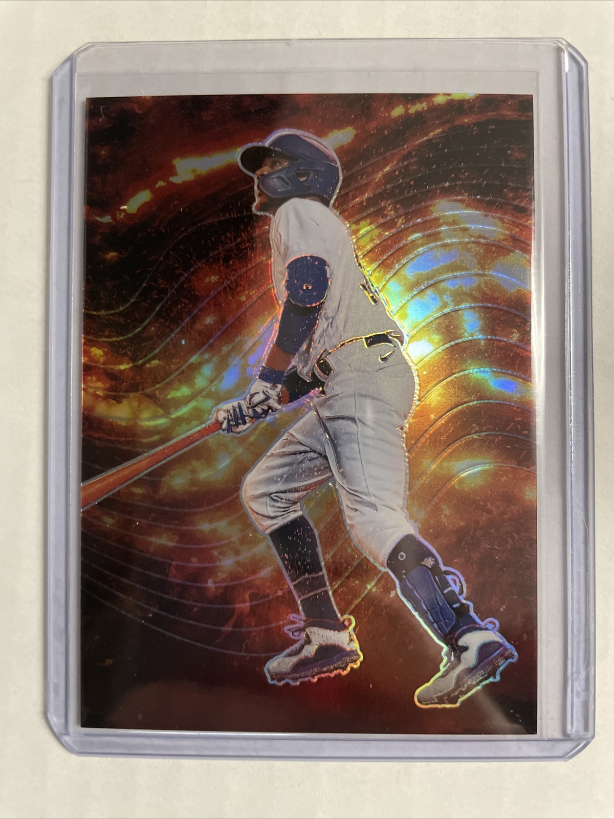 2022 Prizm Mookie Betts Lava Flow SSP Card # LF-3 Dodgers
