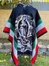Our Lady Of Guadalupe Alpaca Poncho,Unisex, One Size, Lightweight, Very Soft.