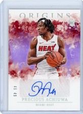 2020-21 PaninI Origins Basketball Purple Rookie Auto #RA-ACH Precious Achiuwa 