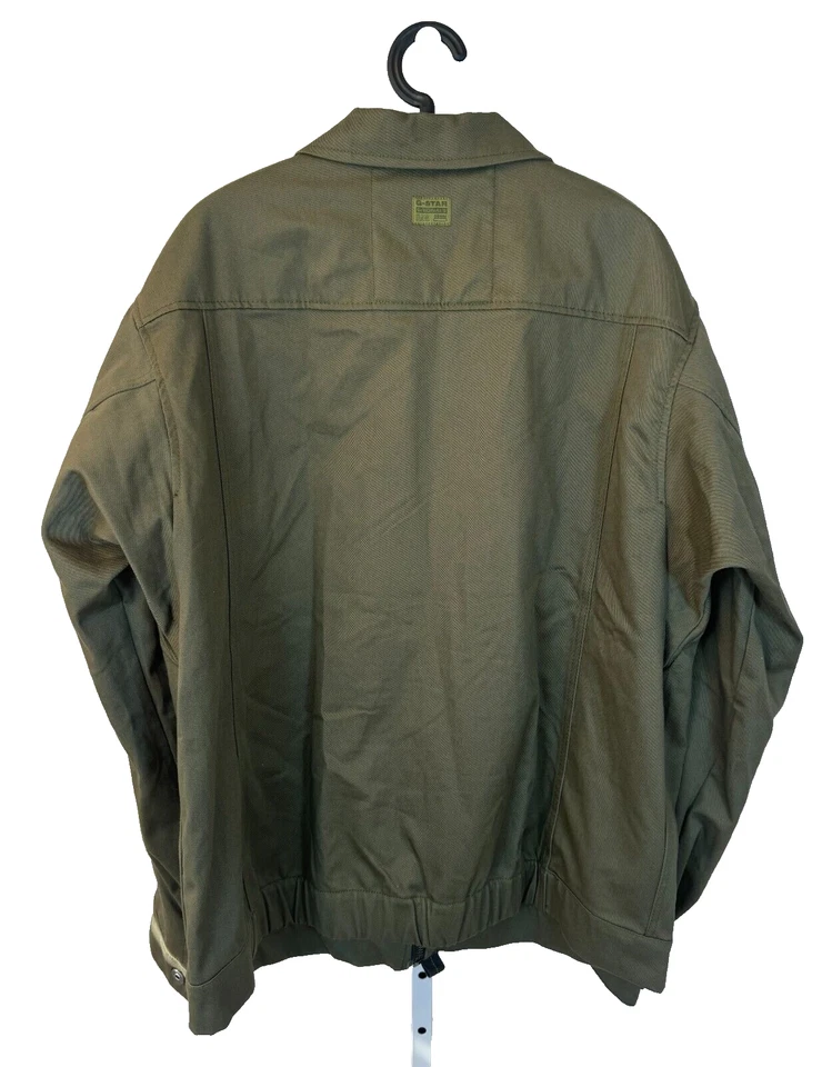 G-Star Raw Cotton Trucker Jacket Khaki Drill Twill WR Shadow Olive, XXL,MSRP$210 - Image 2 of 4