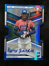 2023 Panini Elite Extra Edition Auto Aspirations Blue Roni Garcia 04/76