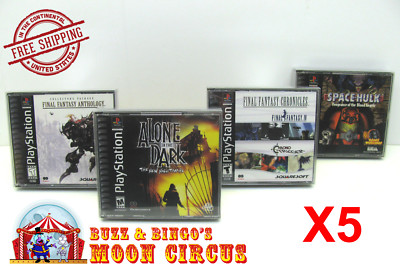 5x SONY PLAYSTATION ONE PS1 CIB DOUBLE CD - CLEAR PROTECTIVE BOX PROTECTOR CASE