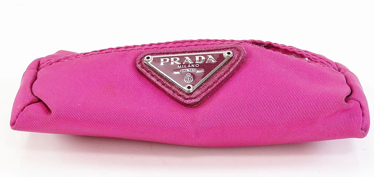 Authentic PRADA Pink Nylon Mini Pouch #51087D